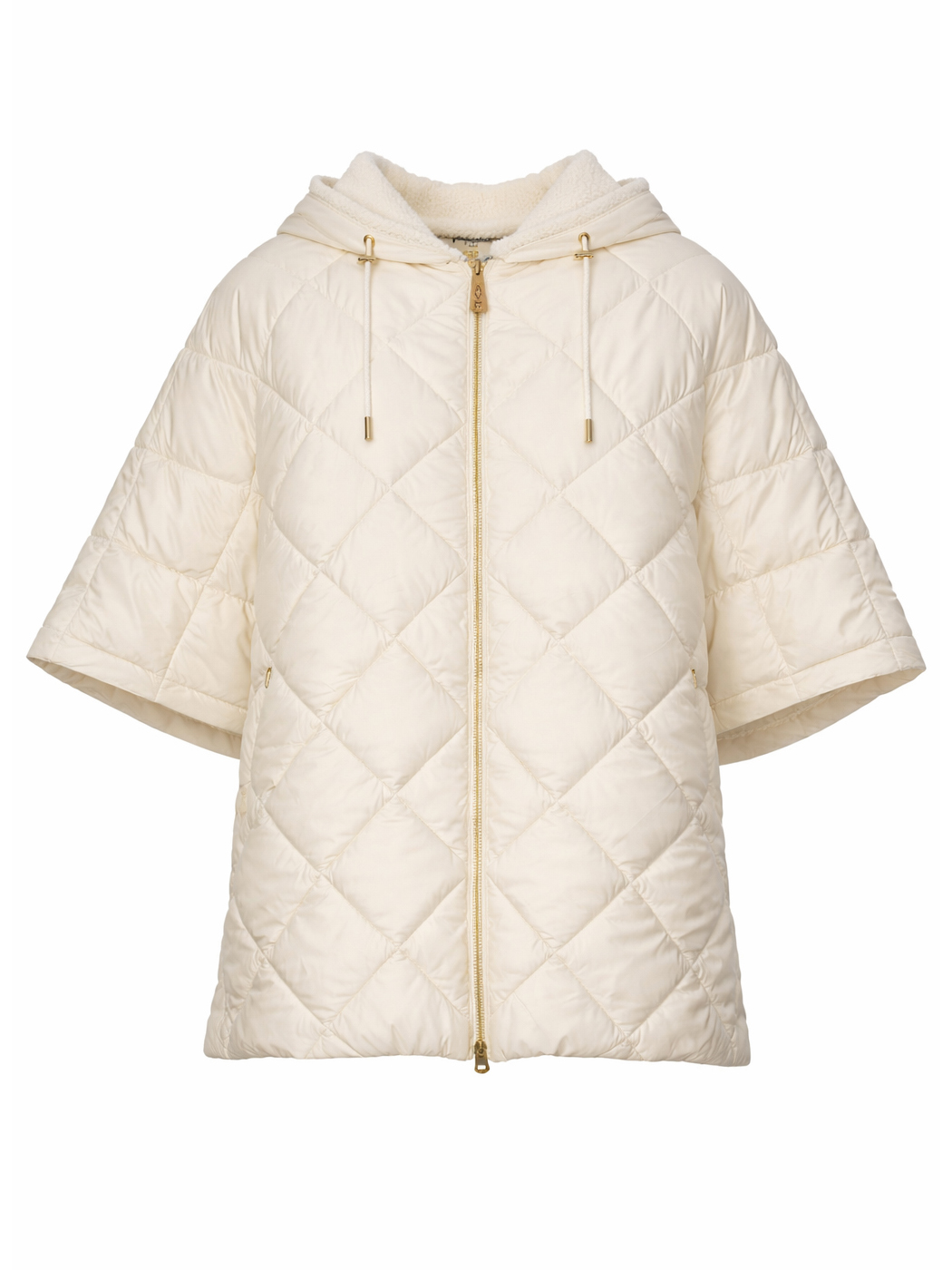 CAPPA PIUMINO CAPPUCCIO FAKE LAMB,2 TG,100%PL,MADE IN PRC    - IVORY